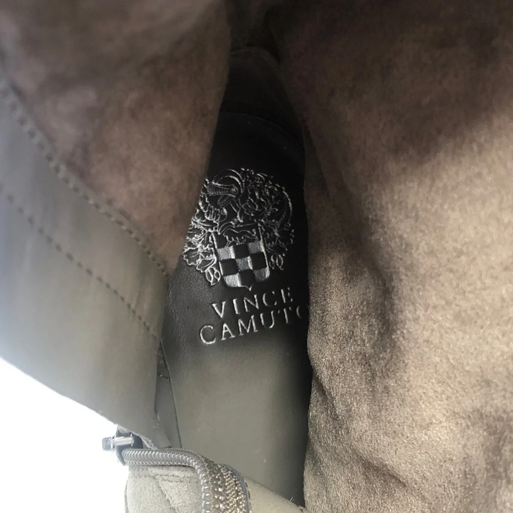 Vince Camuto Tan Suede mid calf Wilan boots